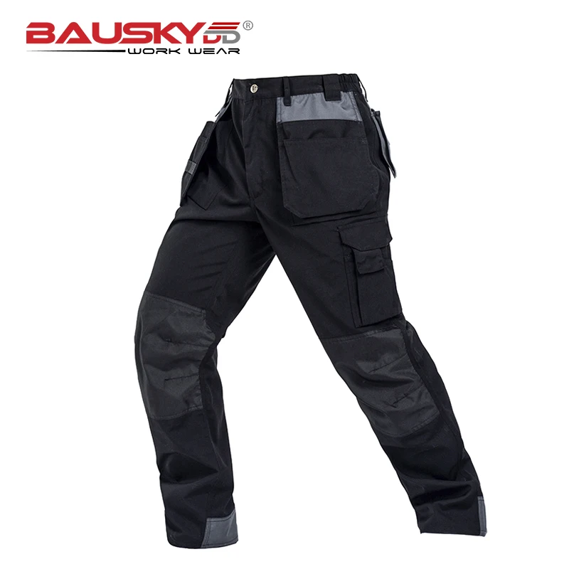 Bauskydd Durable workwear Polycotton men's wear-resistance multi-pockets grey cargo trousers work pants men workwear