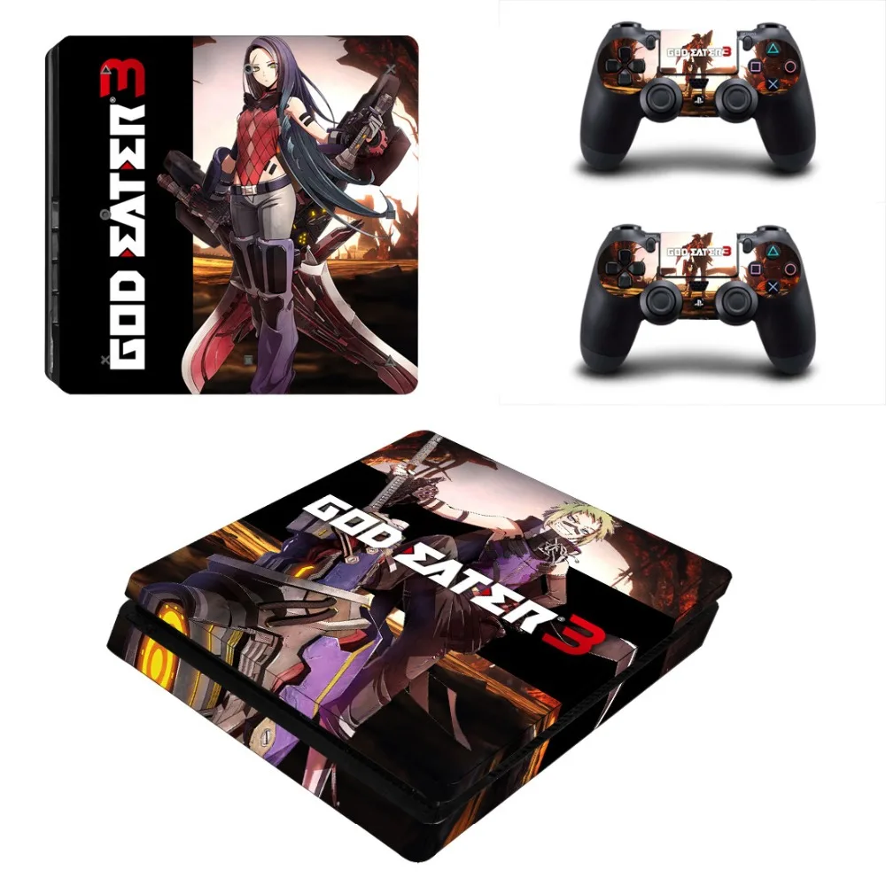 Игра God Eater 3 PS4 тонкий кожи виниловая наклейка, стикер для Playstation 4 консоли и 2 контроллеры PS4 тонкий кожи Стикеры