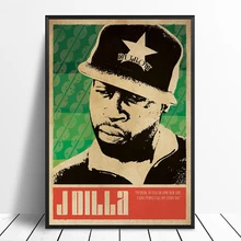 Музыкальный постер J Dilla хип хоп рэп музыкальная группа Звездный