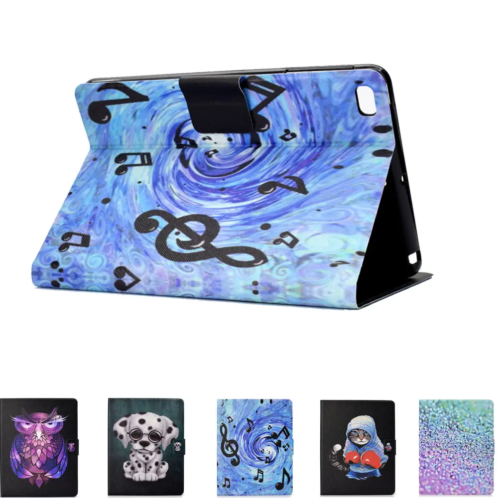 Case for iPad Mini 4 3 2 1 Cartoon Case PU Leather Silicone Soft Back