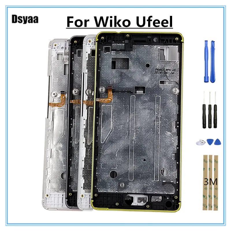 

5.0 Inches for Wiko U-feel UFeel Middle Bezel Frame Phone Housing Front Holder Faceplate Repair Parts with Free Tools