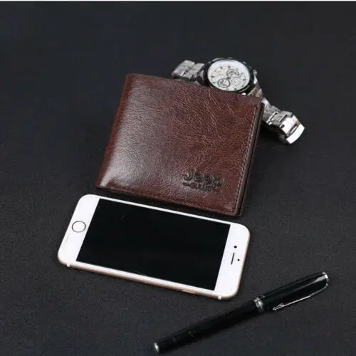 

Men Leather Thin Bifold Credit ID Card Holder PU Slim Wallet Billfold Clutch Wallets
