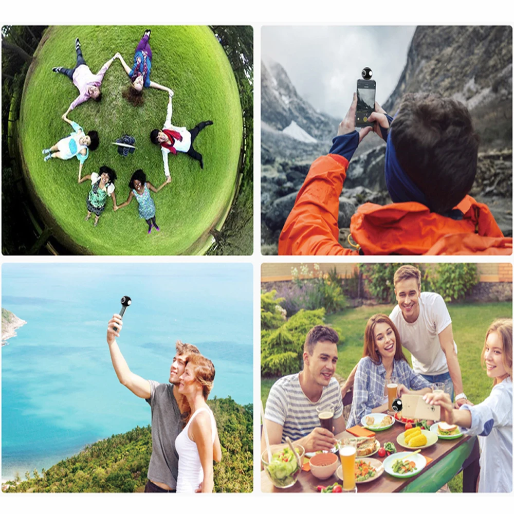  Podofo Mini HD Panoramic 360 Camera Wide Dual Angle Fish Eye Lens VR Video Camera VR Smartphone Typ