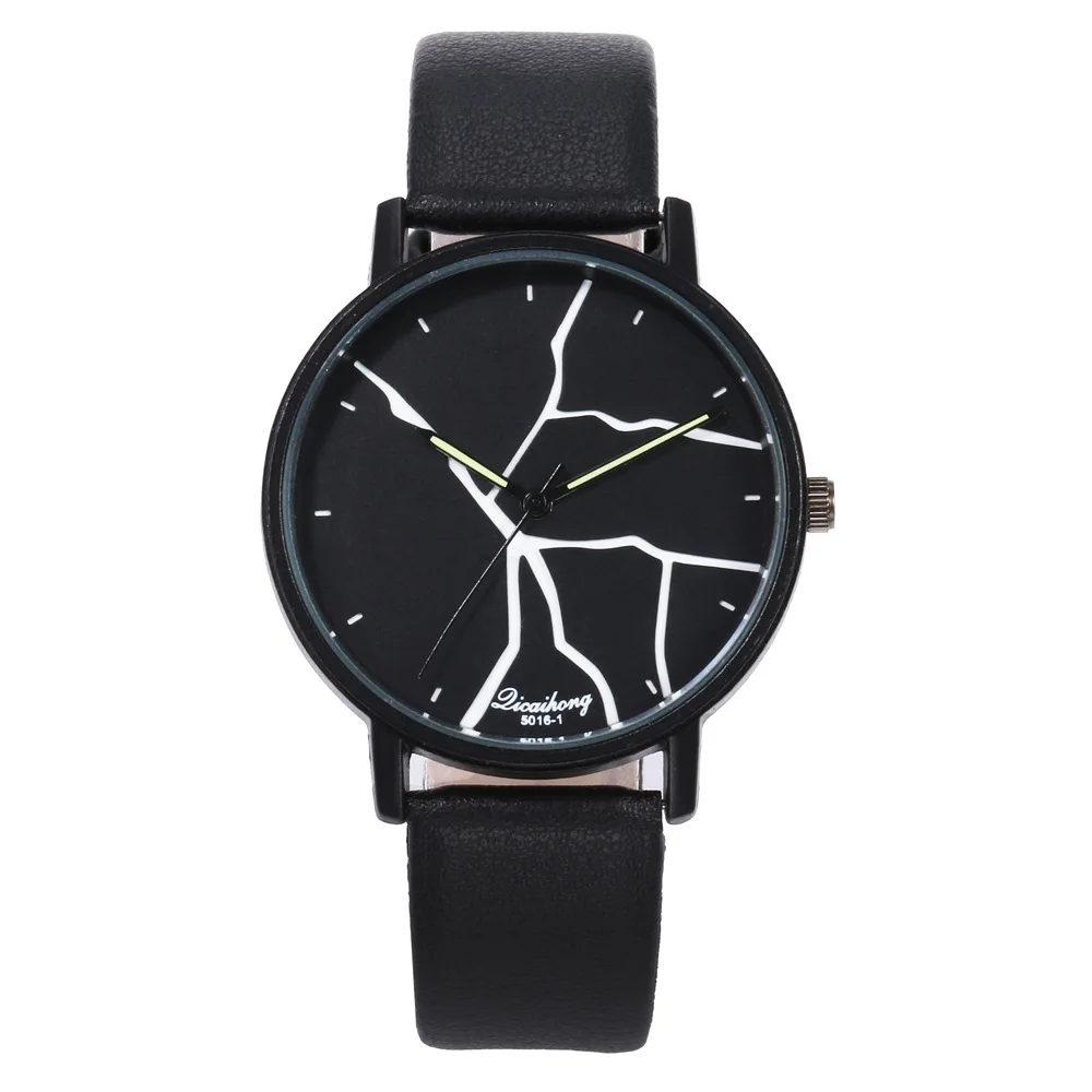 

Womens Watches 2019 New Leather Strap Casual Quartz Watch Fashion Creative Lightning Female Personality Wristwatch Reloj Mujer