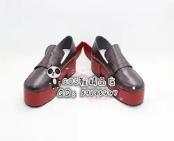 Kantai Коллекция kawakaze коричневый толстый каблук Косплэй Обувь Сапоги и ботинки для девочек X002