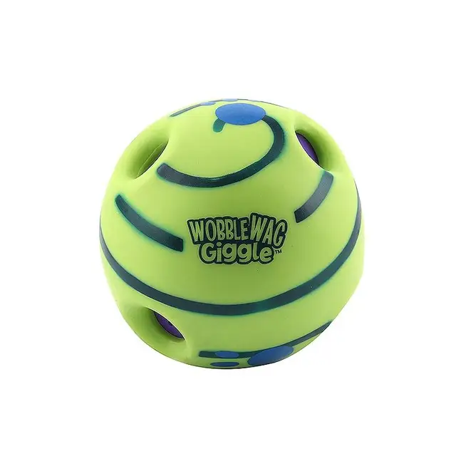 Pet Dog Wobble Wag Giggle Ball Dog Play Ball Trainer Balls with Funny