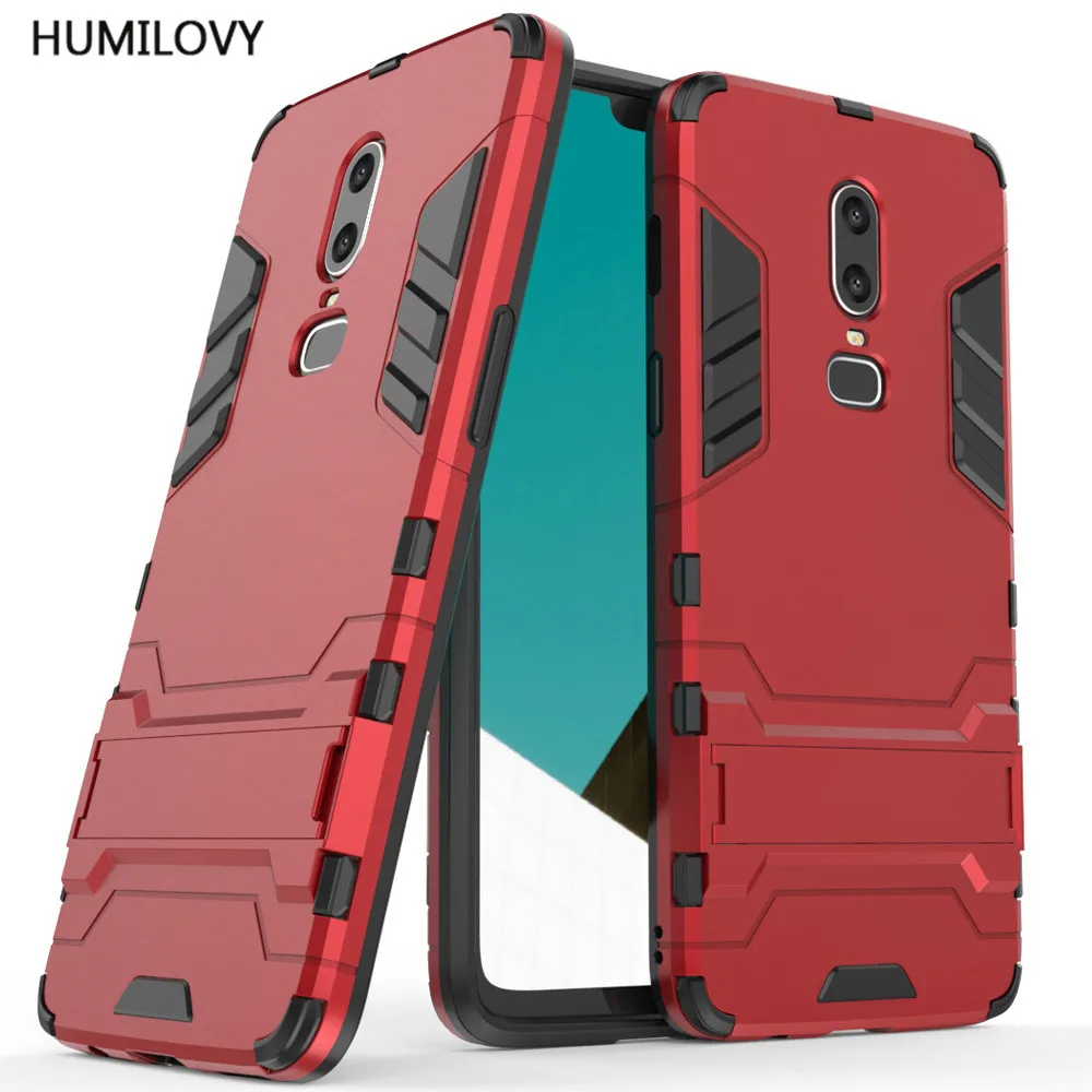 

For Oneplus 6 Case TPU+PC Soft Rubber Armor Phone Case For Oneplus 6 Cover Fundas for One Plus 6 1+6 A6000 Coque 6.28 inch