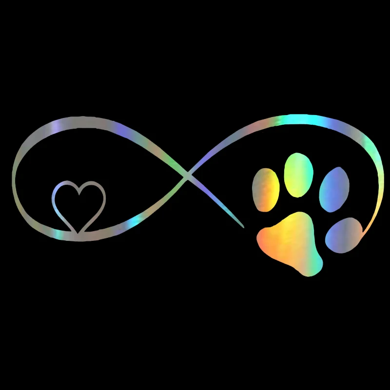 

Car Sticker Vinyl 17.8*7.7CM Dog Cat Paw Love Car Window Stickers and Decals Funny 3D Stickers On Car Styling Creative