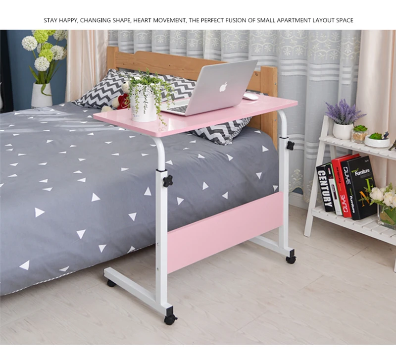 2019 Computador de Mesa Dobrável Ajustável Portátil 80*40cm Girar Laptop Cama Mesa Mesa do Laptop Pode Ser Levantado em pé Mesa 2 Mesas de computador