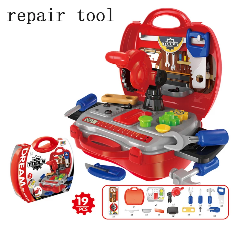 22 Types pretend Play Children simulation kitchen cooking tableware dressing cash register suitcase doctor Kids Plastic toy set