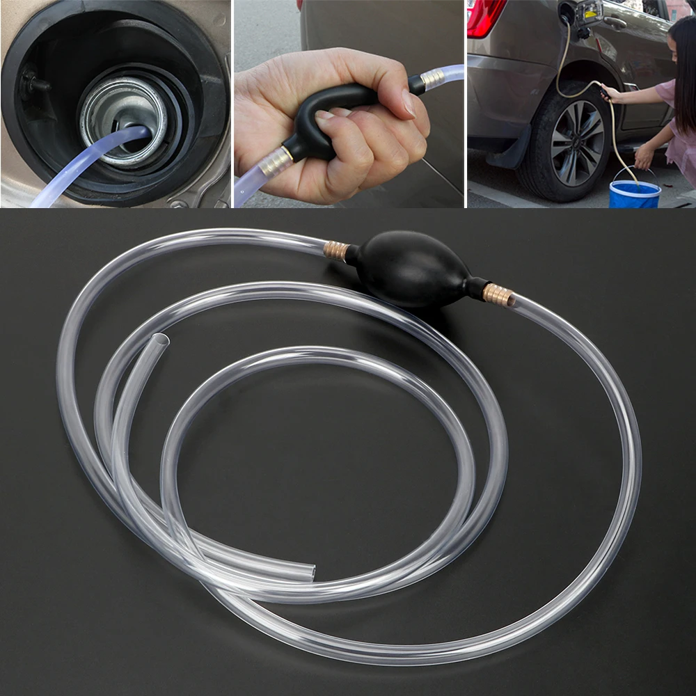 

LEEPEE Auto Accessories PVC Pipe Petrol Diesel Liquid Manual Pump Syphon Car Fuel Gas Pump Water Oil Transfer Pump