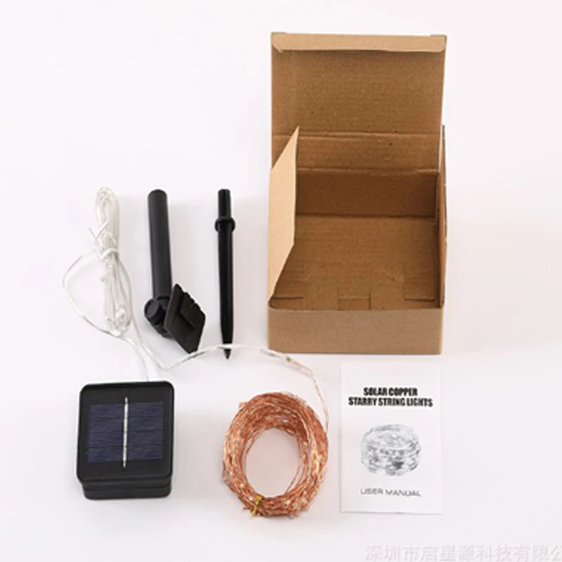 LED Outdoor Solar Lamps 12M 100 LEDs String Lights Fairy Holiday Christmas Party Garland Solar Garden Waterproof Lights (9)