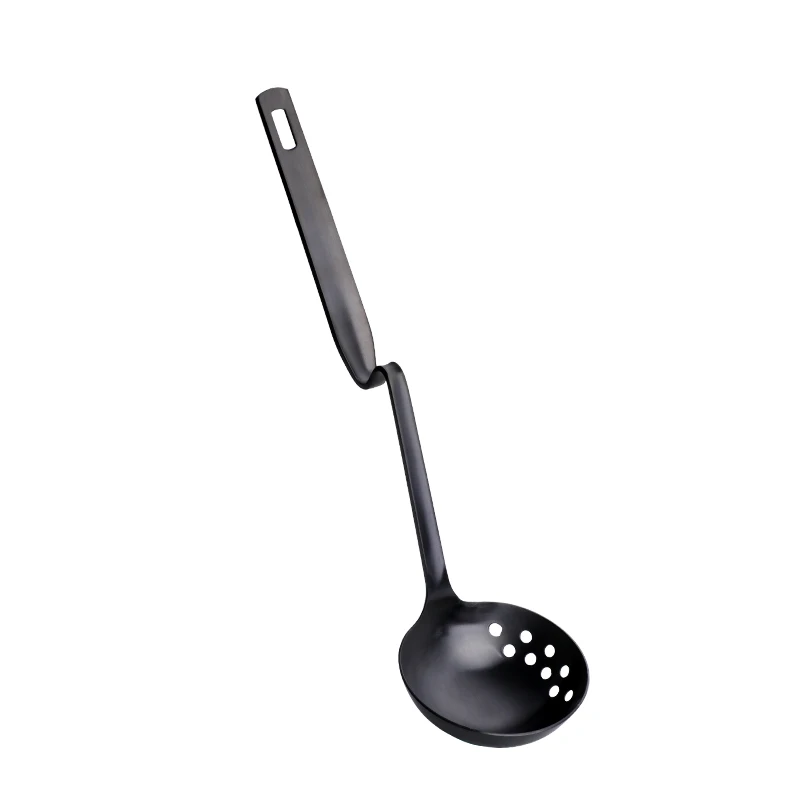 2 в 1 длинная ручка половник ложка кухонный дуршлаг кухонный ковш металлический ковш из нержавеющей стали для готовки посуда 1 шт - Color: 1PC AS PHOTO