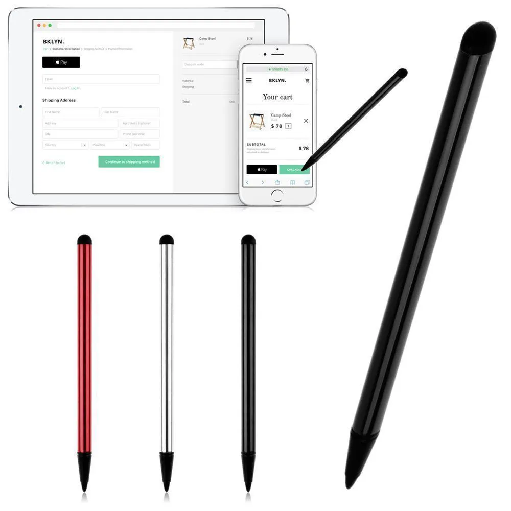 

12cm Double-headed function Touch Screen Pen Stylus Universal Touch side Soft rubber For iPhone iPad Samsung Tablet Phone PC