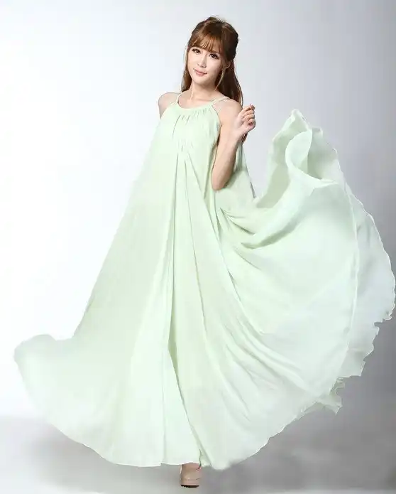 pale green maxi dress