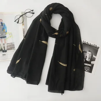 

Scarves Warm Scarf Cotton Linen Shawl Long Soft Scarf Elegant Feather Female Summer Women's Scarve
