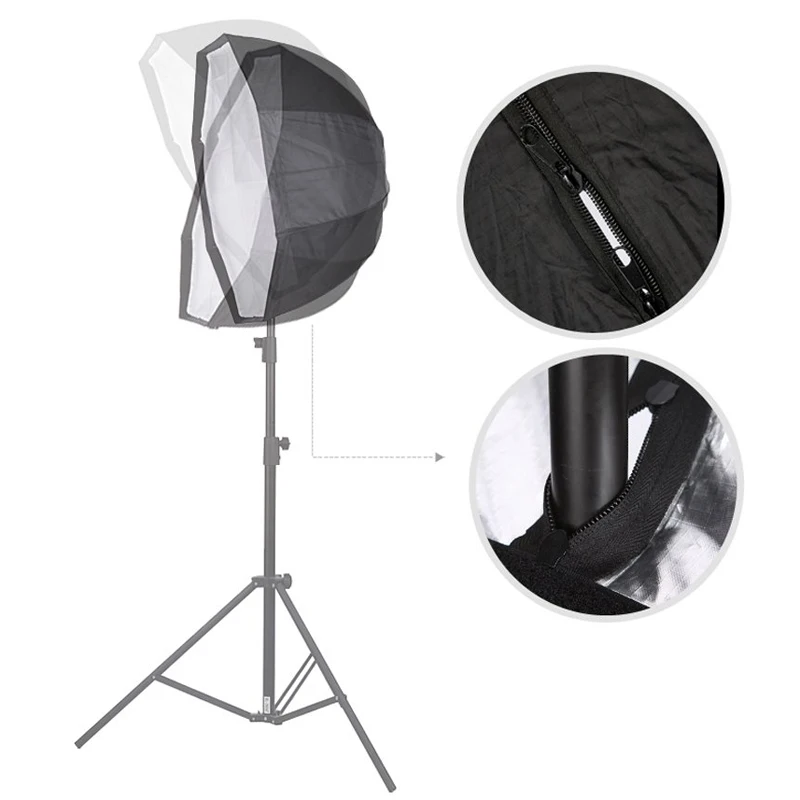 Cheap Chance for  New 80cm / 31.5in Octagon Umbrella Softbox Reflector Diffuser with Carbon Fiber Bracket for Speedli