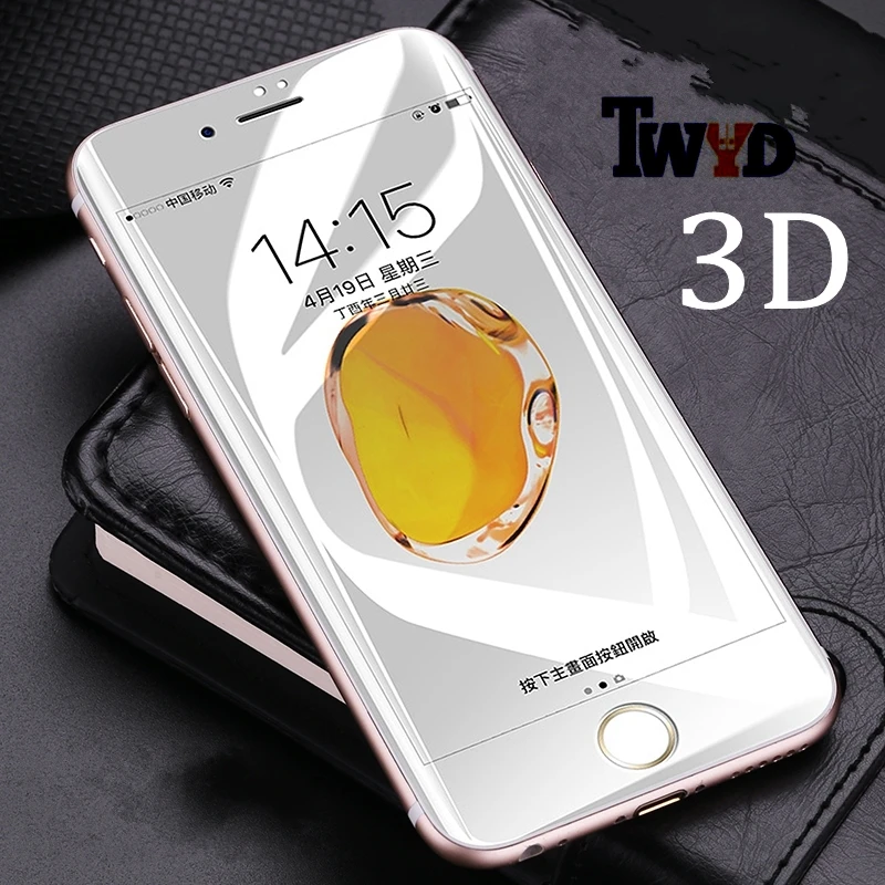 

Screen Protector Tempered Glass For iPhone 6 6s 7 Plus 8 X 3D Frosted Soft Edge Toughened Glass Full Cover Protective Film