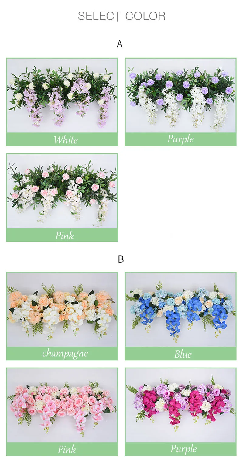 Flone Artificial Fake Flowers Rose Wedding Supplies Arched Door DIY Decoration Flower Row Silk Flowers For a Wedding Decor (5)
