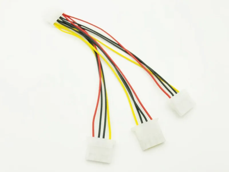 5 шт. высококачественные 4Pin IDE Кабели питания Molex Male к 3 Female разветвитель адаптер