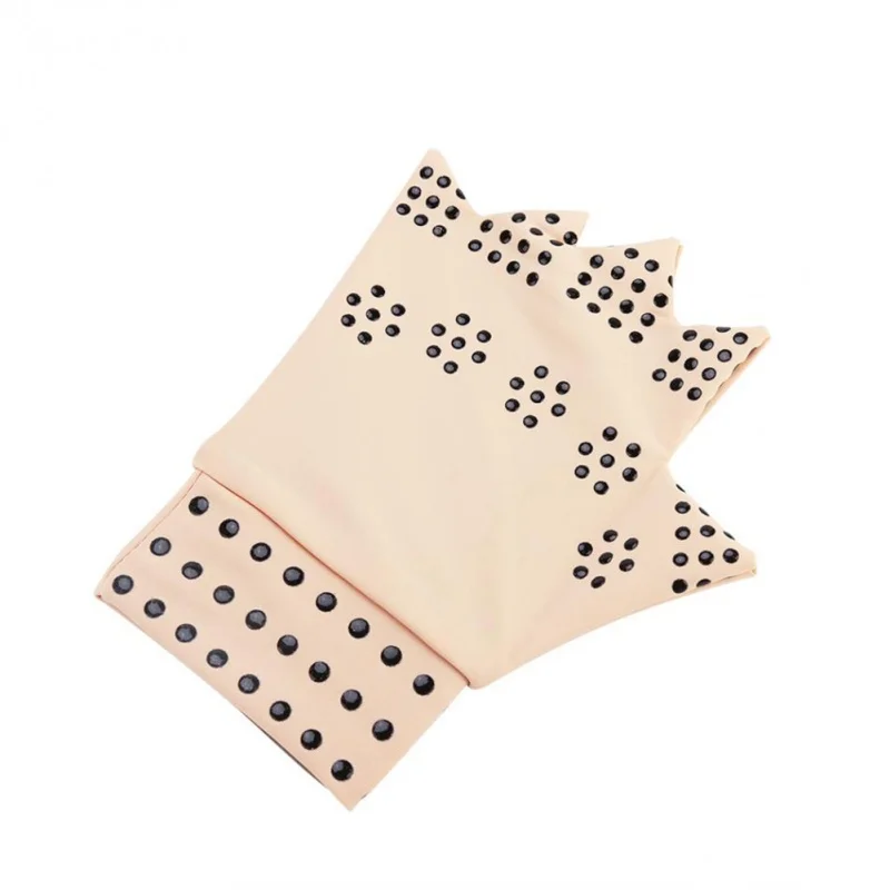 1 Pair Magnetic Therapy Fingerless Gloves Arthritis Pain Relief Heal Joints Braces Supports Hand Care Tool