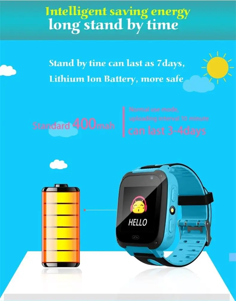 Children's Smart Watch W08 Anti Lost Child Tracker SOS Smart Monitoring Positioning Phone Kids Baby Watch Compatible IOS Android (9)