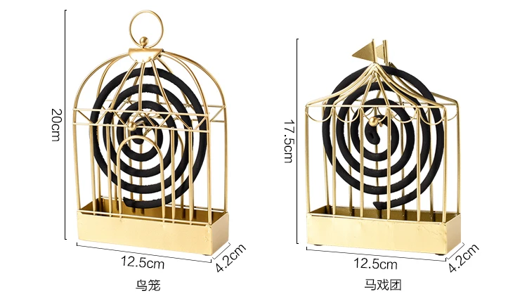 Нордическая Глод птичья клетка Москитная Катушка держатель для летних дней Железный москитный репеллент ладан стойка тарелка украшение дома