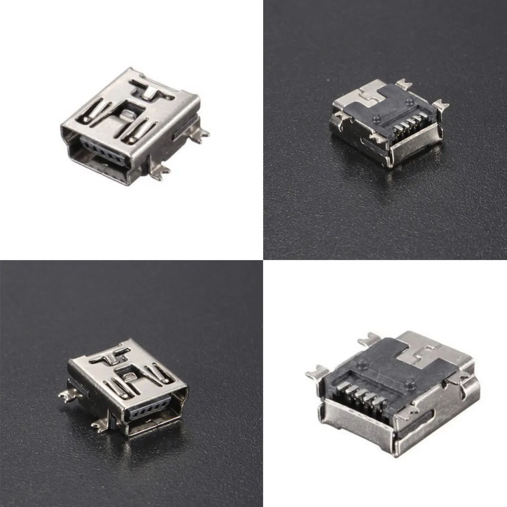 Лидер продаж 20 шт. Micro USB Type B 5 контактный SMD SMT гнездовой разъем 180 градусов