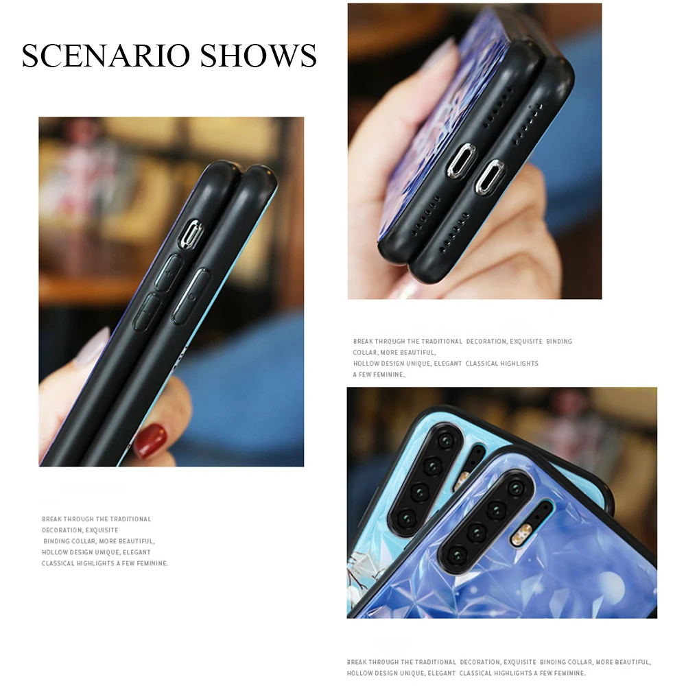 3D Diamond Case For Huawei P30 Pro P20 Lite P Smart 2019 Nova 4 3 3i On Honor 10i 10 8X 8A 8C 7C 7A Y6 2019 Y7 Pro Y9 2018 Case  (13)