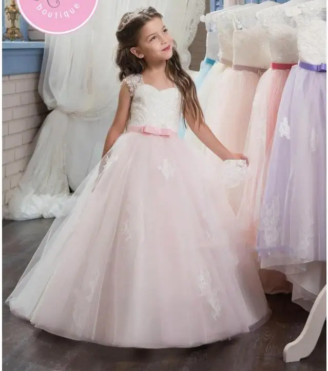 Girls Wedding Formal Dresses 2018 Summer sleeveless Lace Gauze Flowers Girls Princess Dress Kids Birthday Party Prom Dress Pink цена Girls Wedding Formal Dresses 2018 Summer sleeveless Lace Gauze Flowers Girls Princess Dress Kids Birthday Party Prom Dress Pink цены онлайн