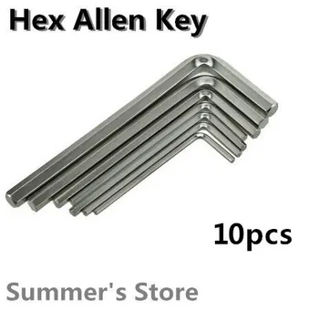 

10pcs/lot Hex Allen Key 1.5/2/2.5/3/4/5/6mm Wrench 1.5/2/2.5/3/4/5/6mm Spanner 1.5/2/2.5/3/4/5/6mm CR-V