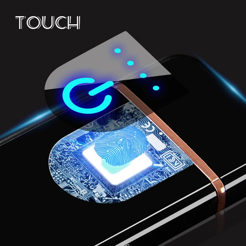 Тонкая USB зарядка Зажигалка сенсорный экран Электронная Ветрозащитная