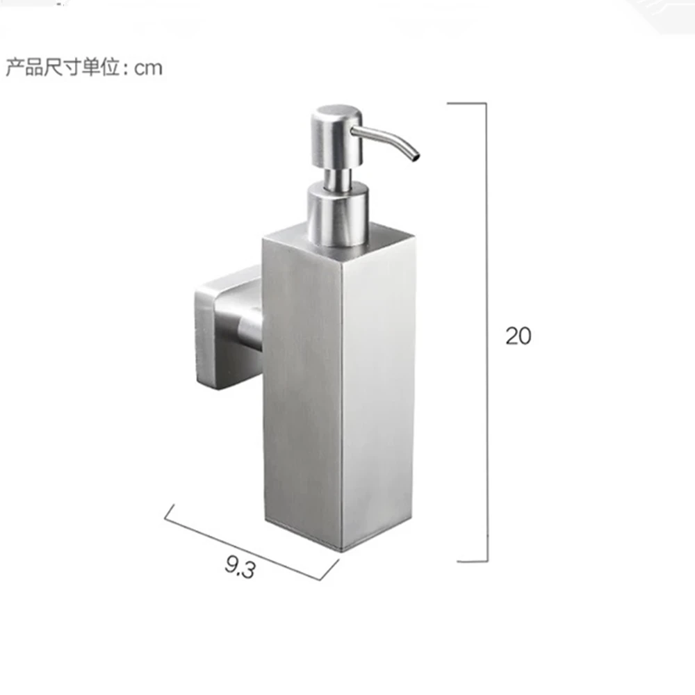 Квадратная матовая никелевая фурнитура для ванной, наборы из 304 нержавеющей стали, современные настенные аксессуары для ванной комнаты D25 - Цвет: Soap Dispenser