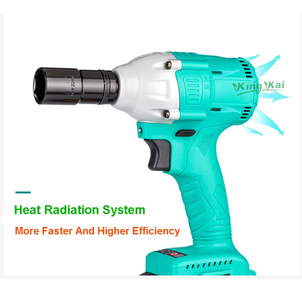 330N/M 1/2 бесщеточный крутящий момент Регулируемый беспроводной Перезаряжаемый литиевый аккумулятор автомобильный ударный электрический ключ