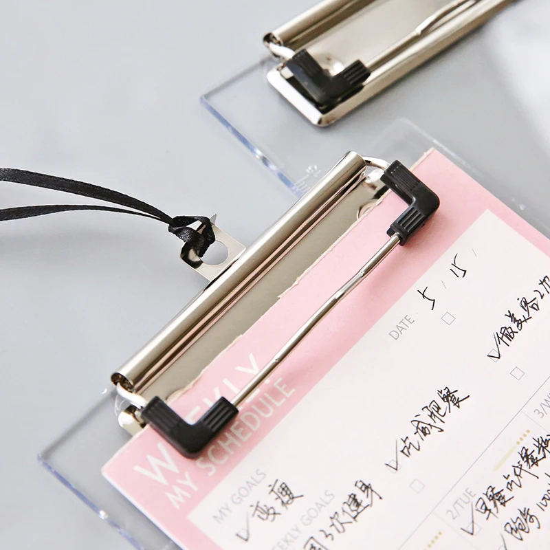 MIRUI A5 Transparent Writing Pad Folder board test paper Document clipboard plastic File Folders School office stationery Supply writing clipboard,transparent clipboard