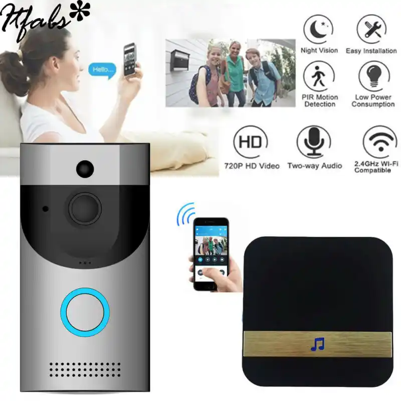 Wireless Wifi Doorbell Smart Video Phone Door Visual Ring Intercom