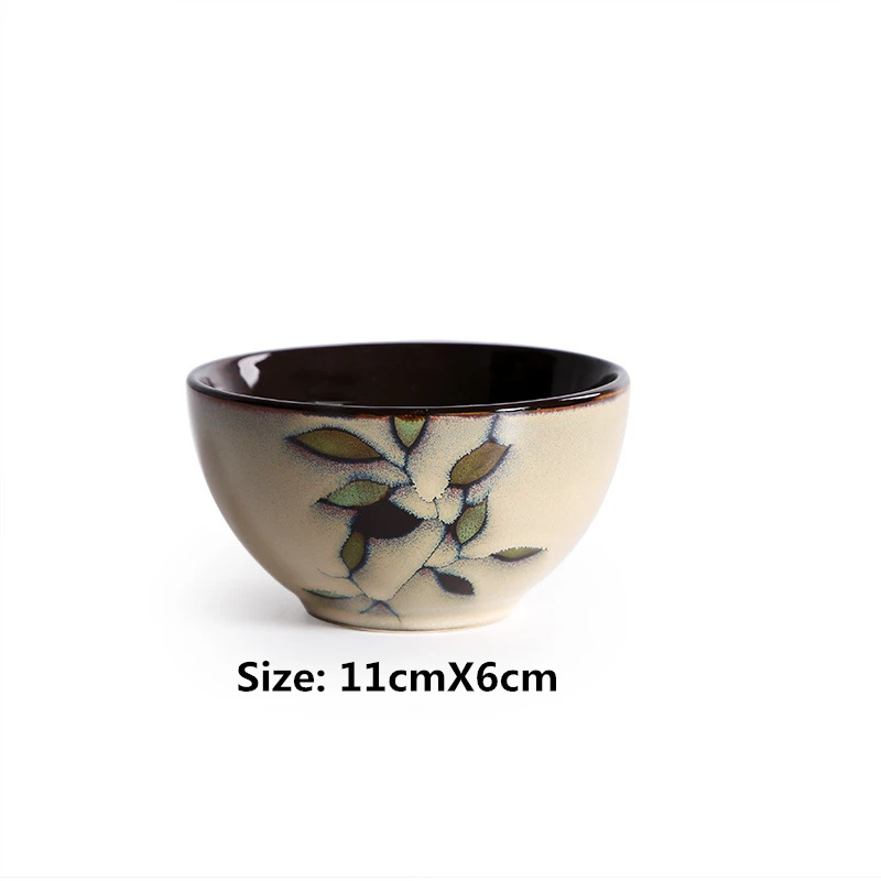 New Japanese and Korean ceramic tableware creative hand-painted plate rice bowl soup bowl noodle bowl salad bowl water cup