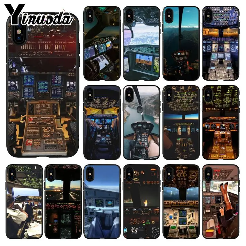 Чехол для мобильного телефона Yinuoda Aircraft airplane cockpit TPU one Аксессуары Apple iPhone 8 7 6 6S Plus X