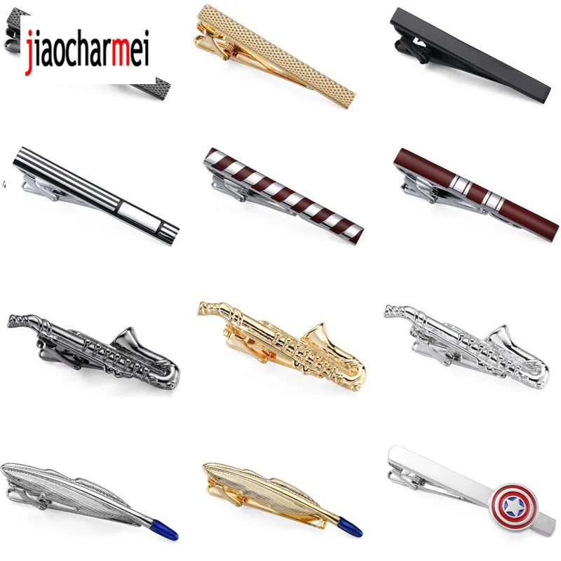 

Free shipping Jewelry fashion shirt tie clip men gift brand tie / music / Sax / Feather / Captain necktie clip, men tie pin clip