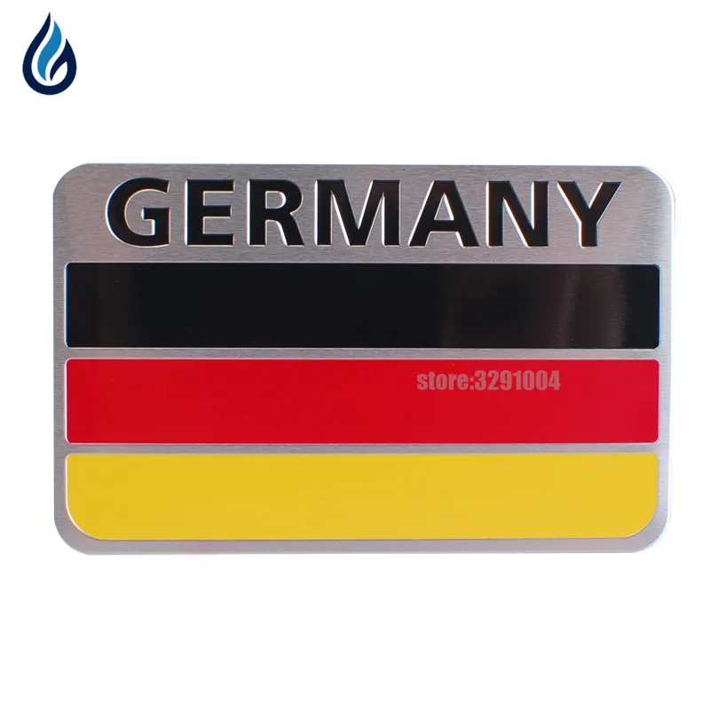 

Car 3D Aluminum Germany Flag Emblem Badge Decals Sticker for Volkswagen golf polo Passat Mercedes Benz opel Astra Corsa bmw audi