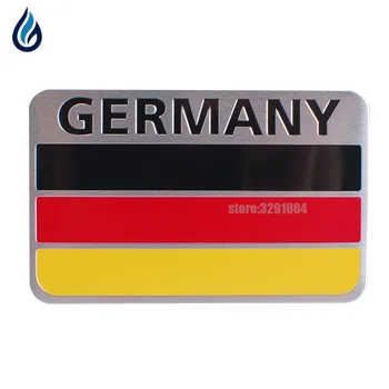 

Car 3D Aluminum Germany Flag Emblem Badge Decals Sticker for Volkswagen golf polo Passat Mercedes Benz opel Astra Corsa bmw audi
