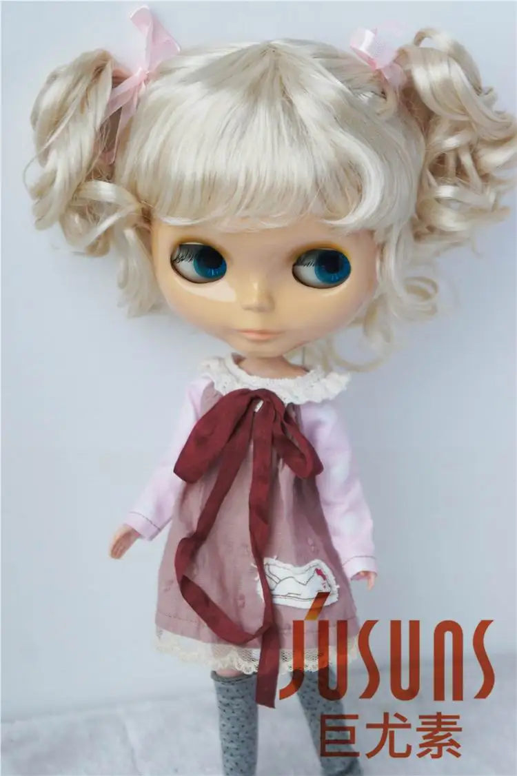 JD011 9-10 дюймов(23-25 см) очаровательные кудрявые BJD кукольные парики Blyth синтетический мохер кукольные волосы большой размер кукольные аксессуары