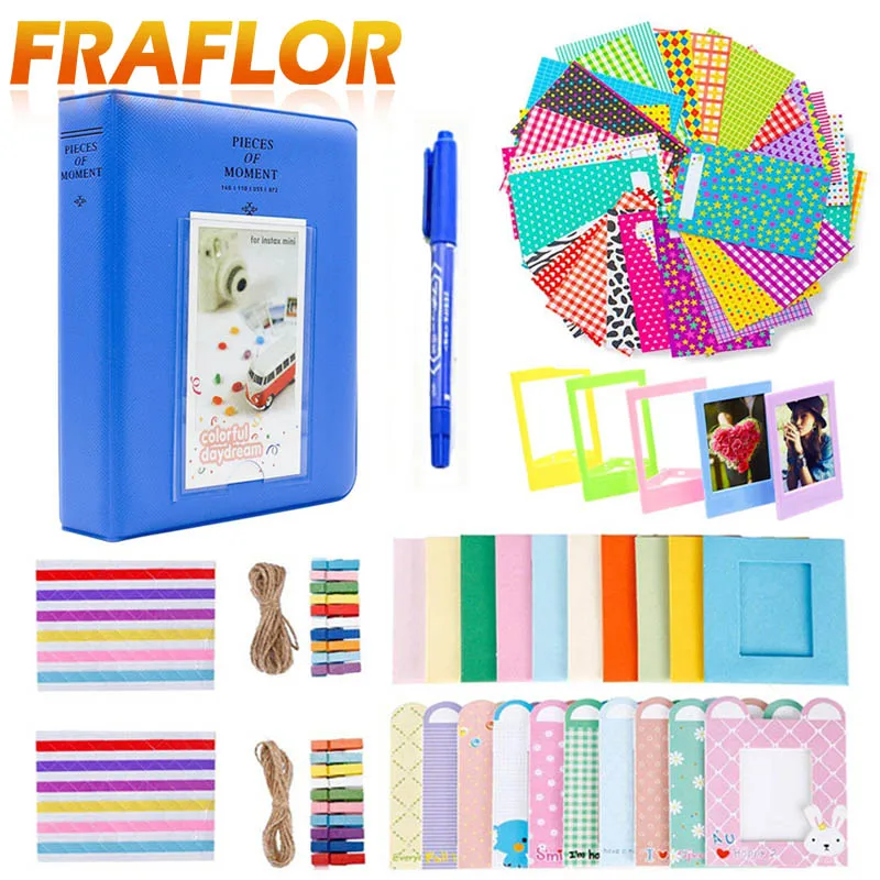 

Fujifilm Instax Mini 8/8+/9/7s Camera Accessories Mini Film Photo Album Wall Hang Picture Paper Frames Stickers Mark Pen Bundles