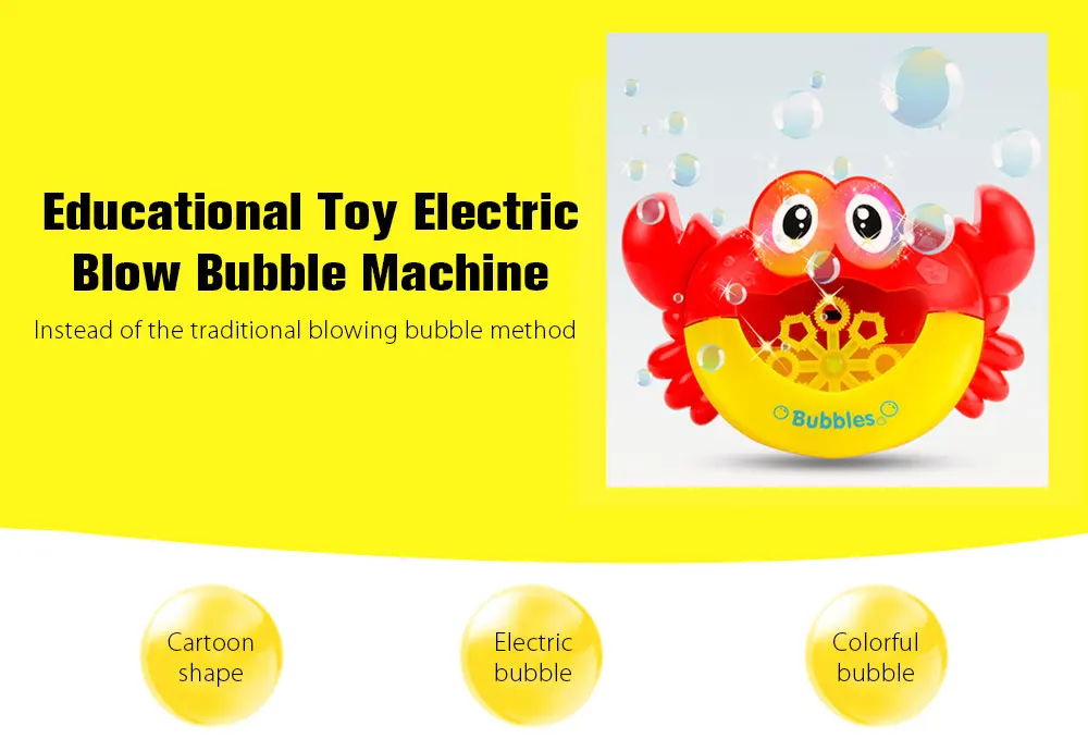 Education Toy Electric Blow Bubble Machine without Bubble Water