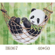 Безрамное изображение панда DIY картина по номерам Современная Настенная живопись ручная роспись маслом на холсте Декор для гостиной
