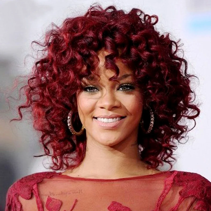 Afro Kinky Curly Wigs African American Kinky Curly Red Short Wigs