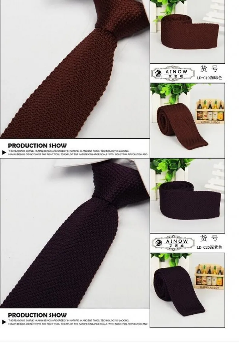 Шеи галстук Для мужчин узкий галстук свадебные галстуки Вязание черный с плоским носком Модные Для мужчин s деловой галстук-бабочка