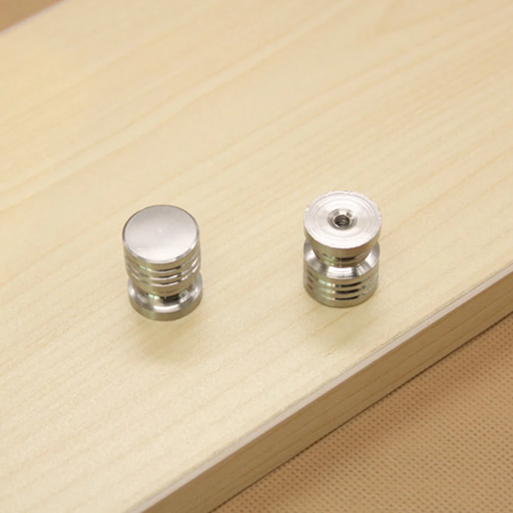 Aluminum Bathroom Shower Glass Door Handle Knob Single Groove Plated