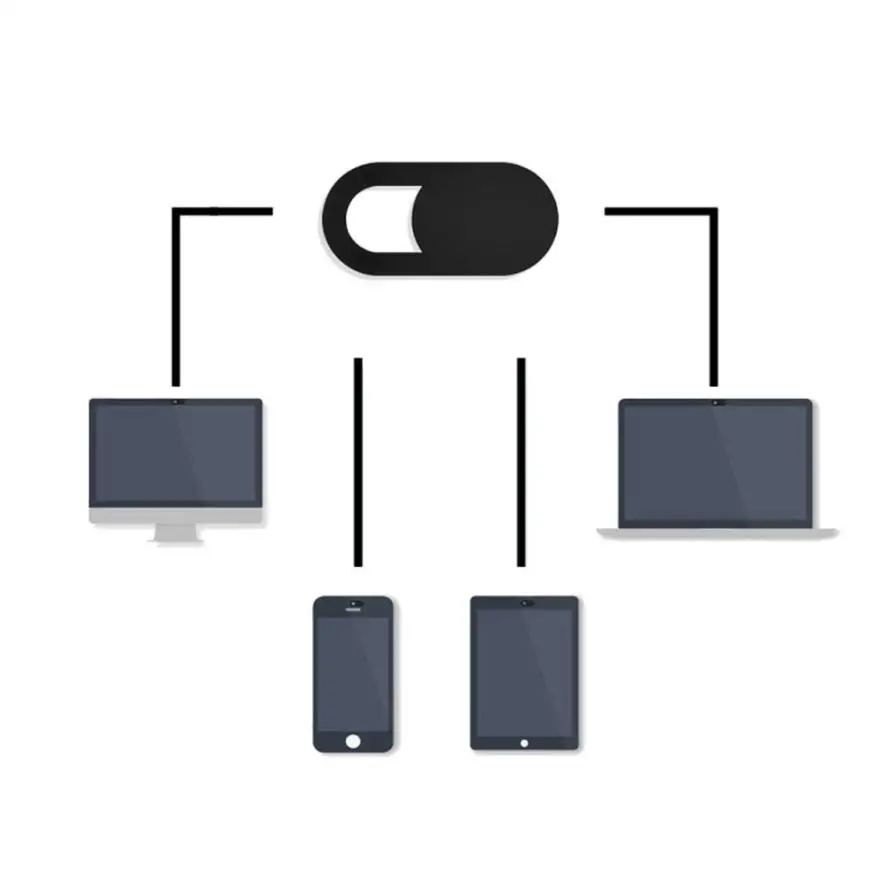 1 шт. веб-камера крышка веб-камера блокировщик конфиденциальности компьютера телефона ультра-тонкий скользящий веб-камера крышка сотового телефона адаптер Аксессуары
