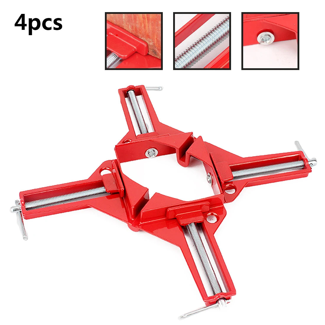 Ochoos by DHL 50pcs Multifunction 90 Degree Right Angle Clip Frame Corner Clamp 100MM Mitre Clamps Corner Holder Woodworking Hand Tool 